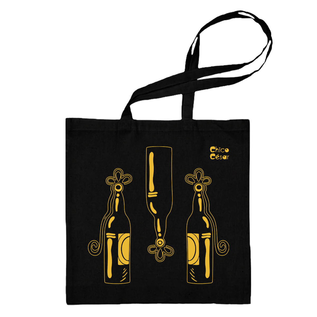 Chico César (Totebag Preta) - Garrafas