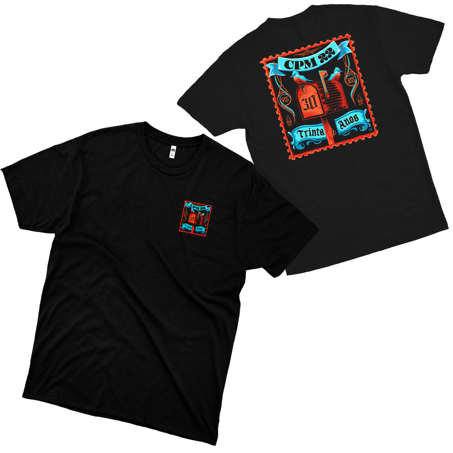 CPM 22 (Camiseta) - 30 Anos Logo Pequeno