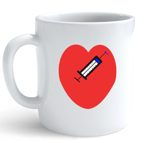 Luck Rock - Caneca Branca - Vacina