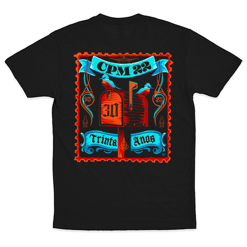 CPM 22 (Camiseta) - 30 Anos Logo Pequeno