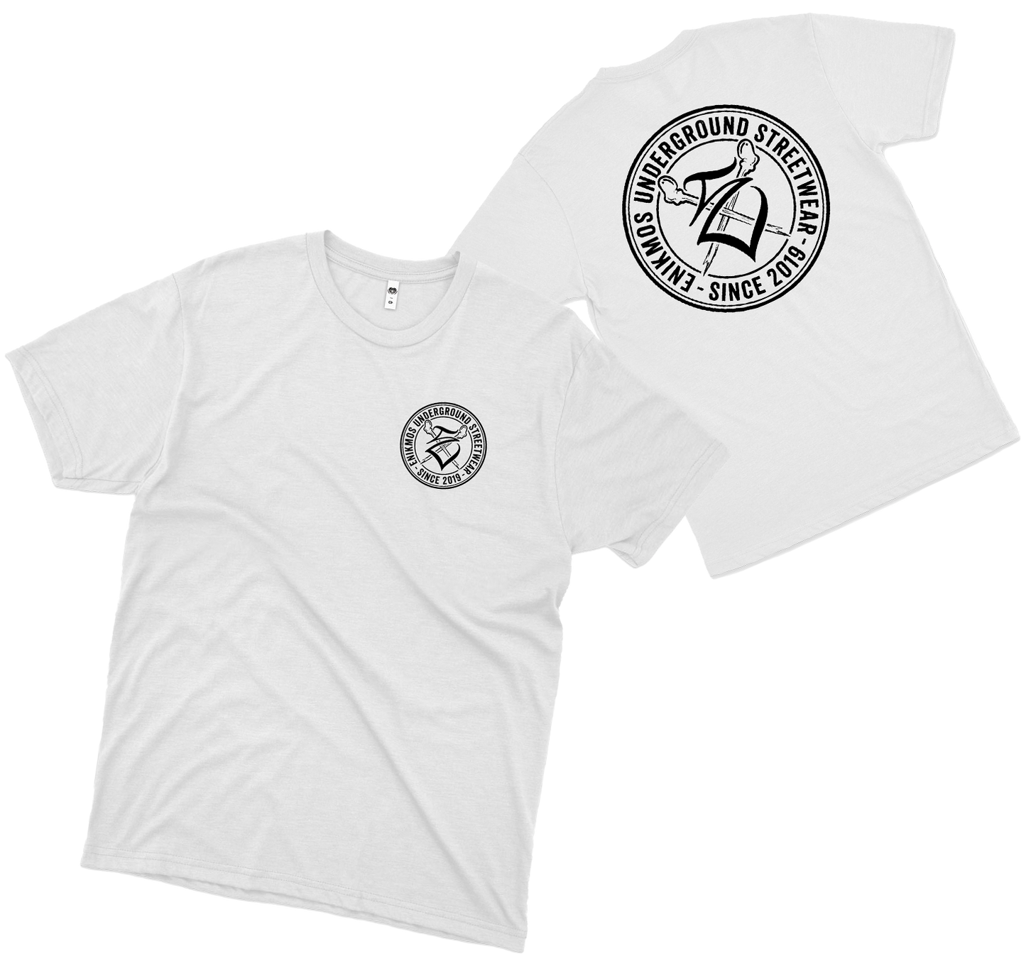 Enikmos (Camiseta Branca) - Logo Enikmos