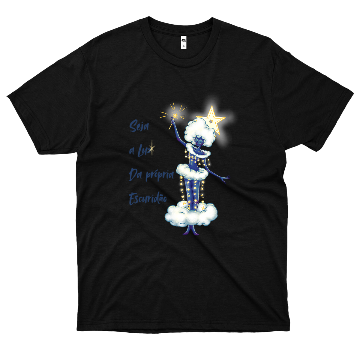 Lua Maria (Camiseta Preta) - Seja A Luz