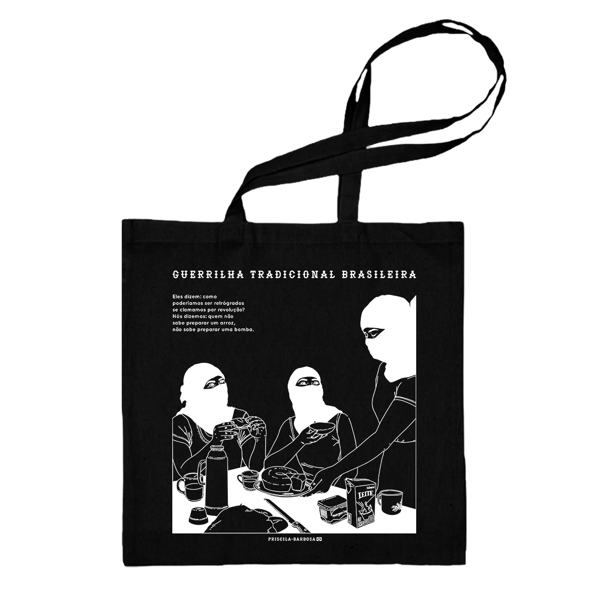 Pri Barbosa (Tote Bag Preta) - Guerrilheira