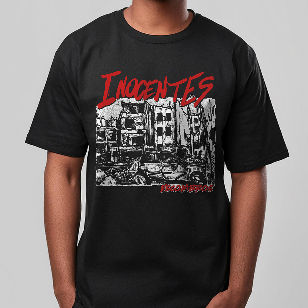 Inocentes (Camiseta Preta) - Escombros