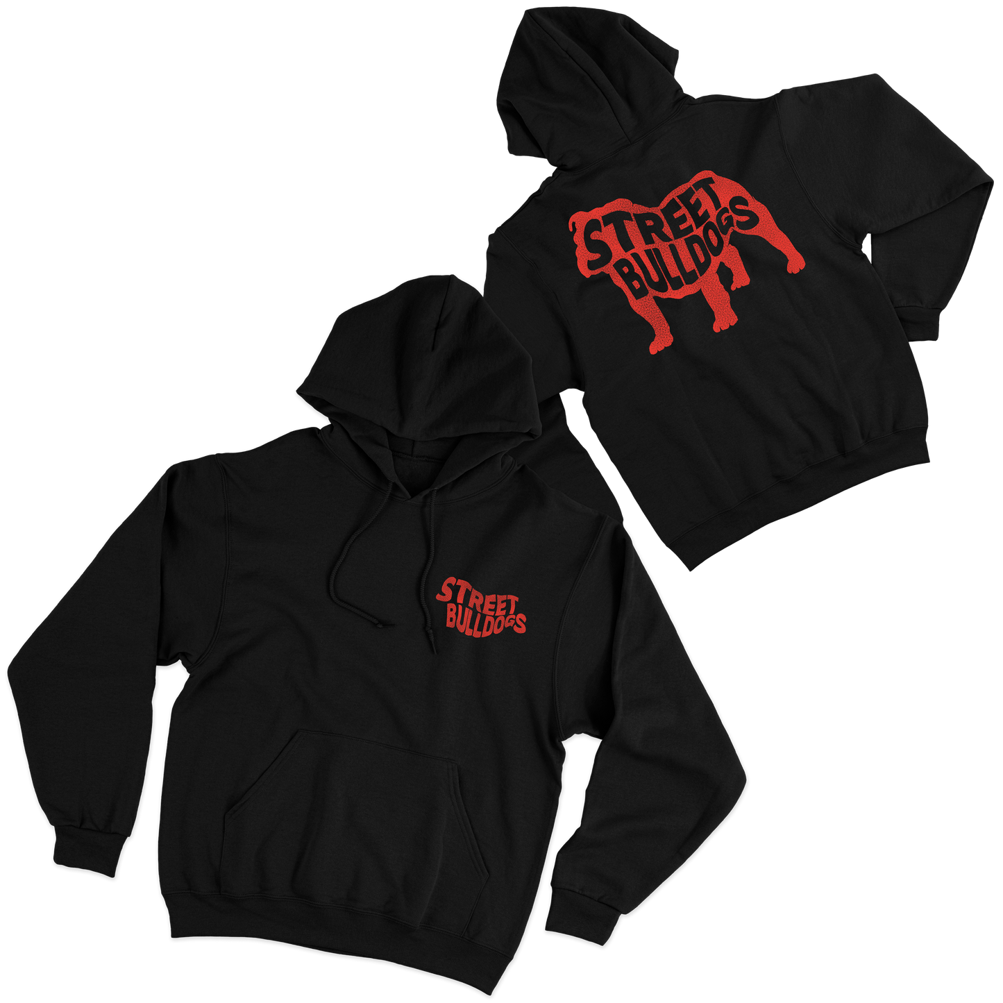 Street Bulldogs (Moletom Canguru Preto) - Bulldogs