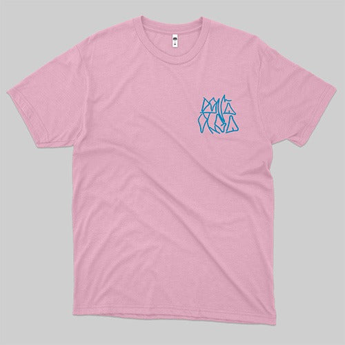 Dona Olga (Camiseta Rosa Bebê) - Dona Olga Escrita Azul