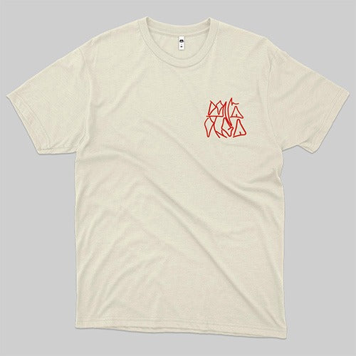 Dona Olga (Camiseta Off-White) - Dona Olga Escrita Vermelha