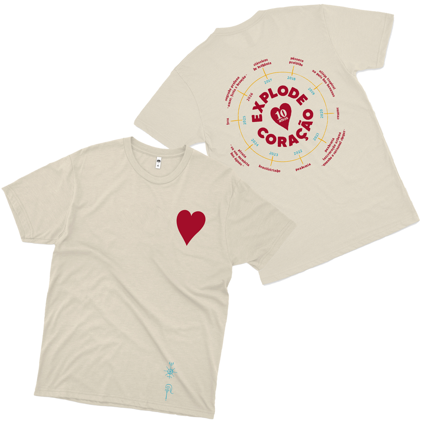 Bloco Explode Coração (Camiseta Off White) - 10 ANOS