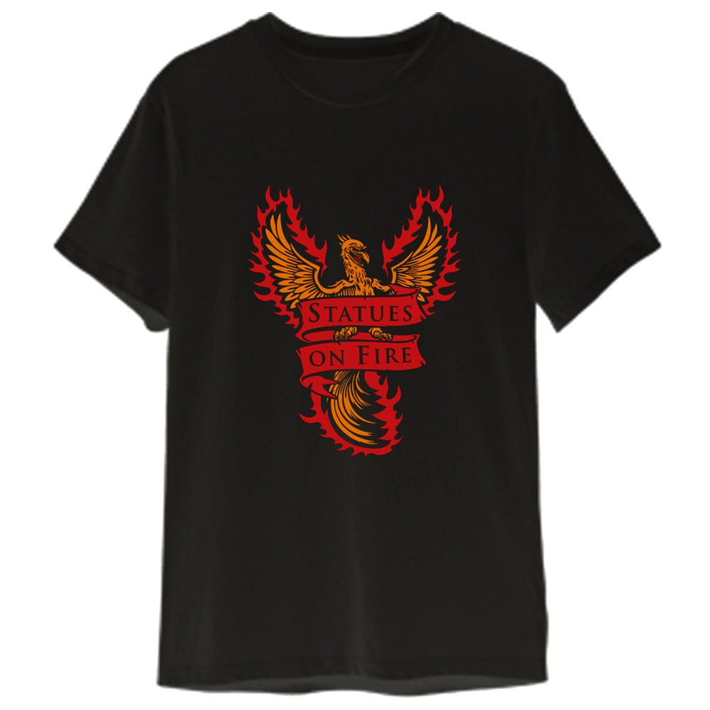 Phoenix Merch Statues on fire (Camiseta) - Phoenix No Tomorrow – Heart Merch