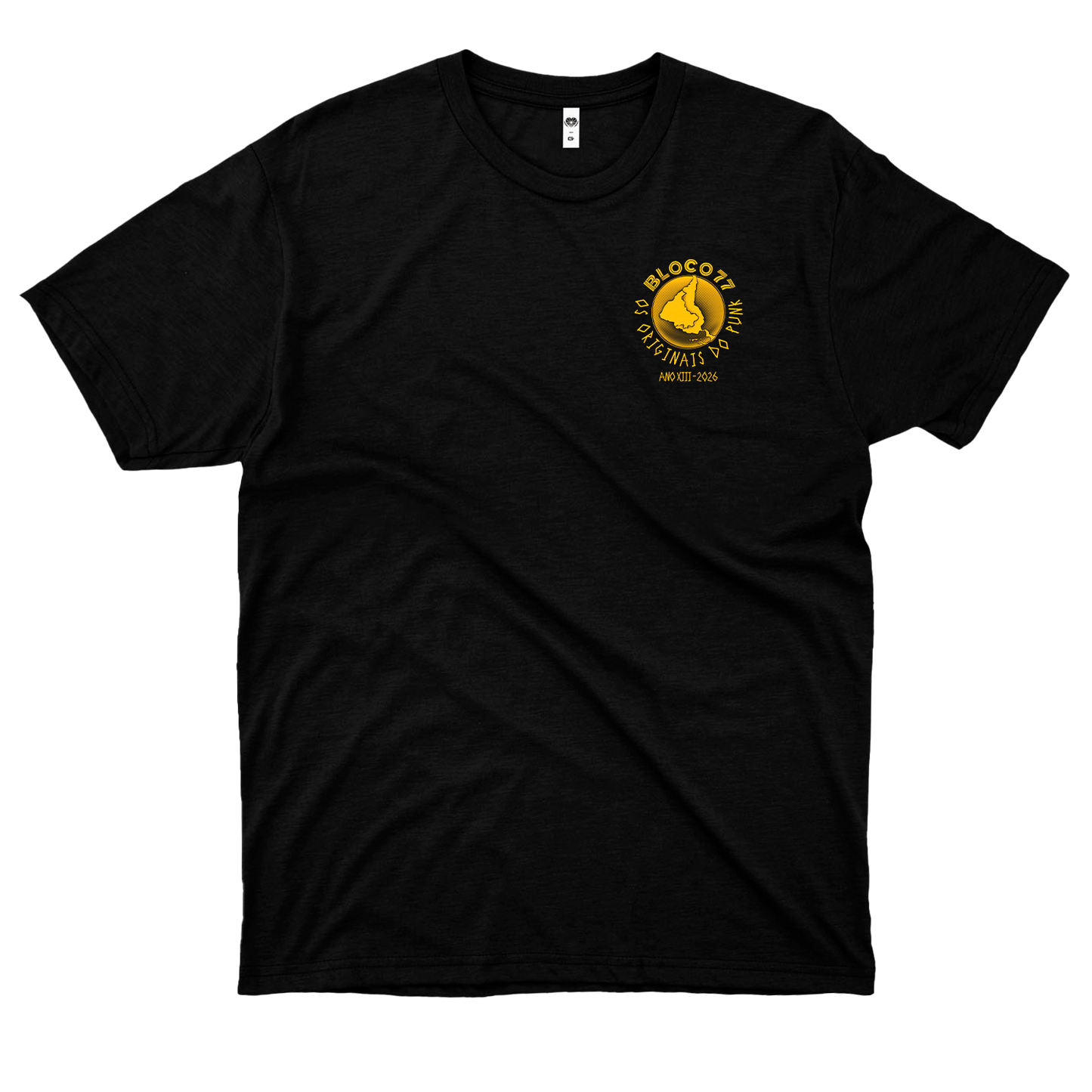 Bloco 77 (Camiseta Preta) - Deixe a terra em Paz
