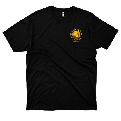 Bloco 77 (Camiseta Preta) - Deixe a terra em Paz