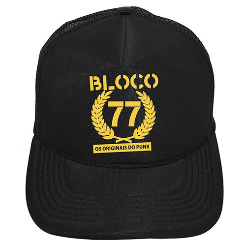 Bloco 77 (Boné Preto) - Logo Classico