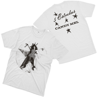 Candy Mel (Camiseta Branca) - Estrelas