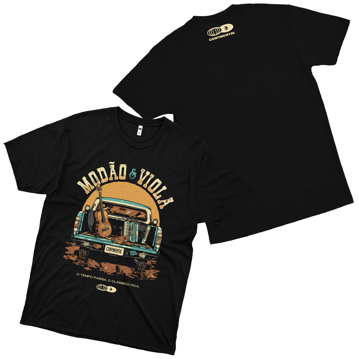 Continental (Camiseta Preta) - Modão de Viola