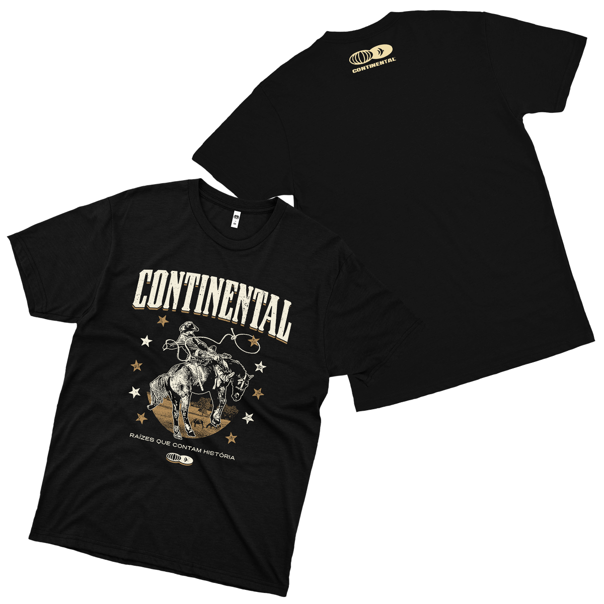 Continental (Camiseta Preta) - Raízes