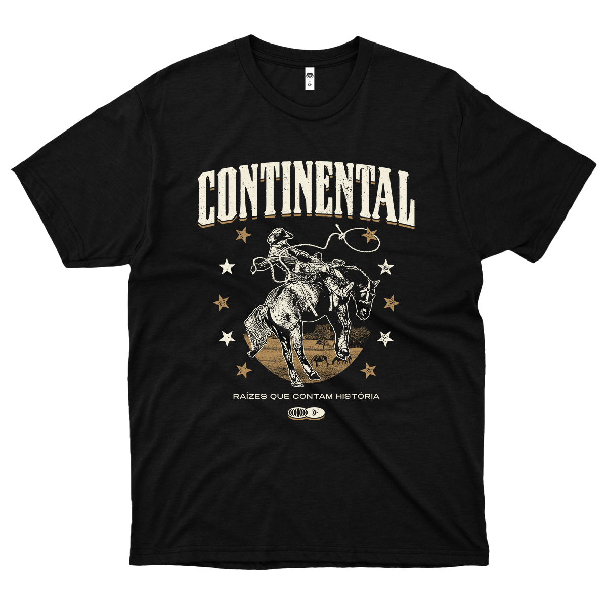 Continental (Camiseta Preta) - Raízes