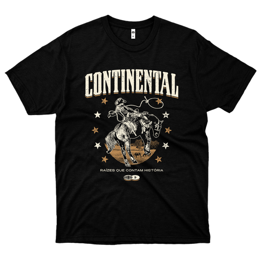 Continental (Camiseta Preta) - Raízes