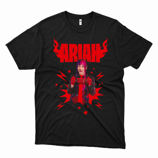 Ariah (Camiseta Infantil Preta) - Mulher Bomba