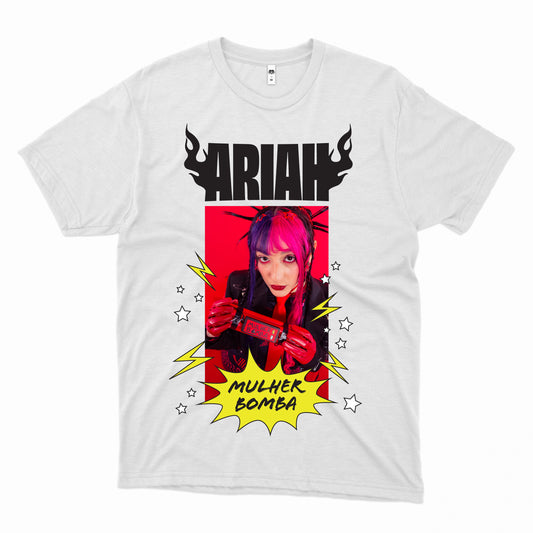 Ariah (Camiseta Infantil Branca) - Mulher Bomba