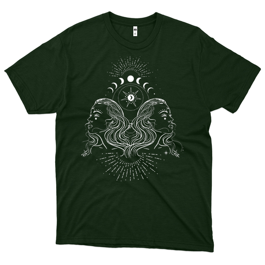 Heart (Camiseta Verde Floresta) - Signos Gêmeos