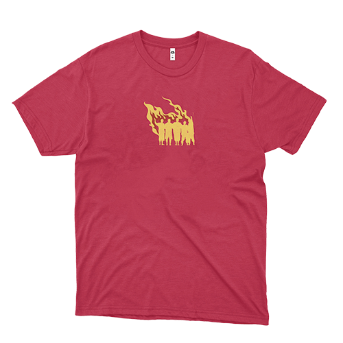 Planta e Raiz (Camiseta Vermelha) - Flor de Fogo