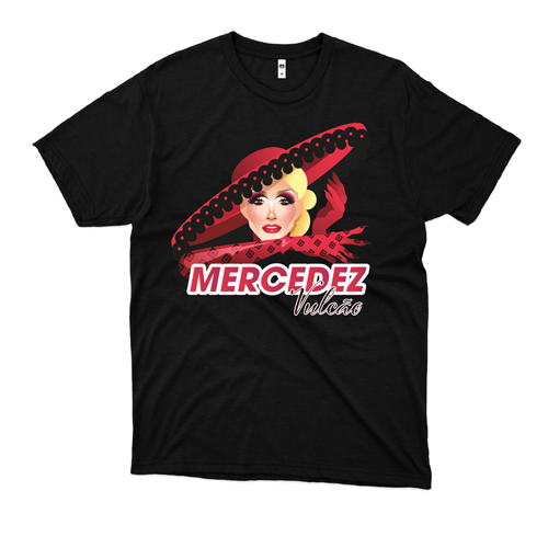 Mercedez Vulcão (Camiseta Preta) - Fuego