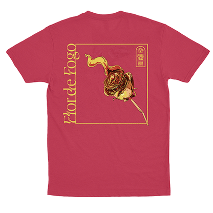 Planta e Raiz (Camiseta Vermelha) - Flor de Fogo