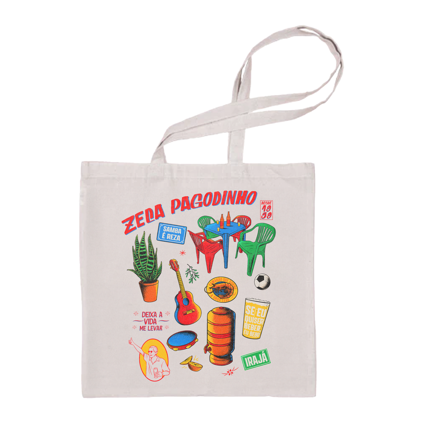 Zeca Pagodinho (Tote Bag Branca) - Brasilidades