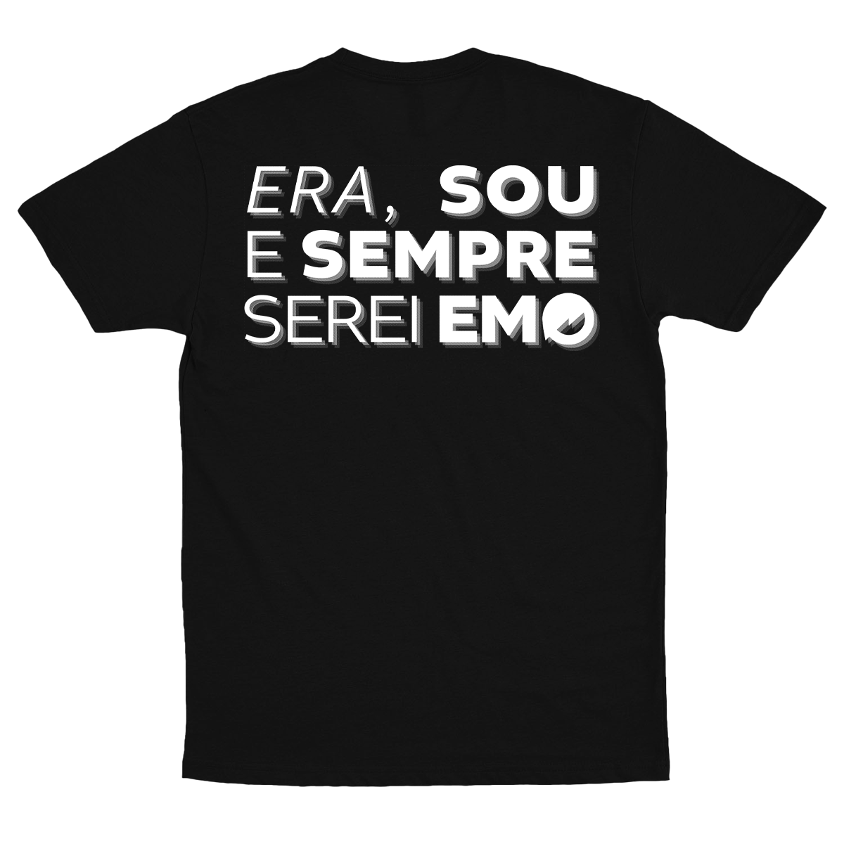 E Eu Que Era Emo (Camiseta Preta) - Sempre Emo