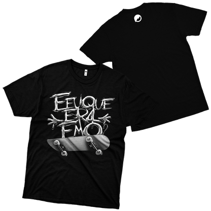E Eu Que Era Emo (Camiseta Preta) - Skate