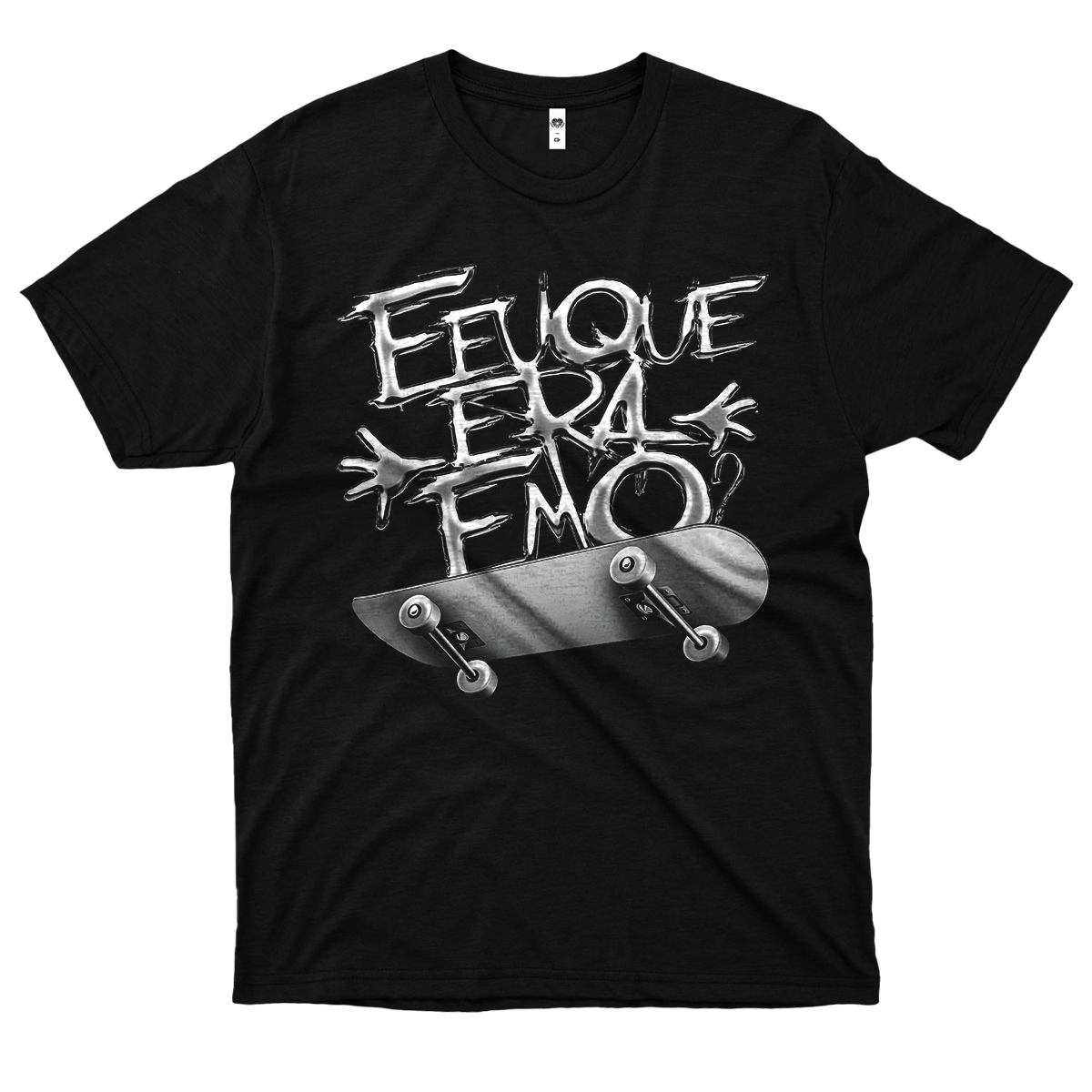 E Eu Que Era Emo (Camiseta Preta) - Skate