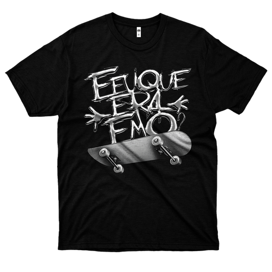 E Eu Que Era Emo (Camiseta Preta) - Skate