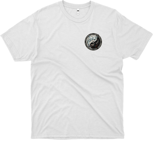 Enikmos (Camiseta Branca)  - Yin Yang Shark - Ocean Balance Edition
