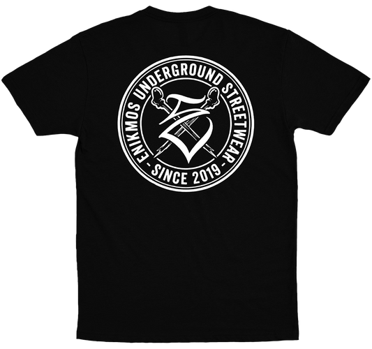 Enikmos (Camiseta Preta)  - Logo Enikmos