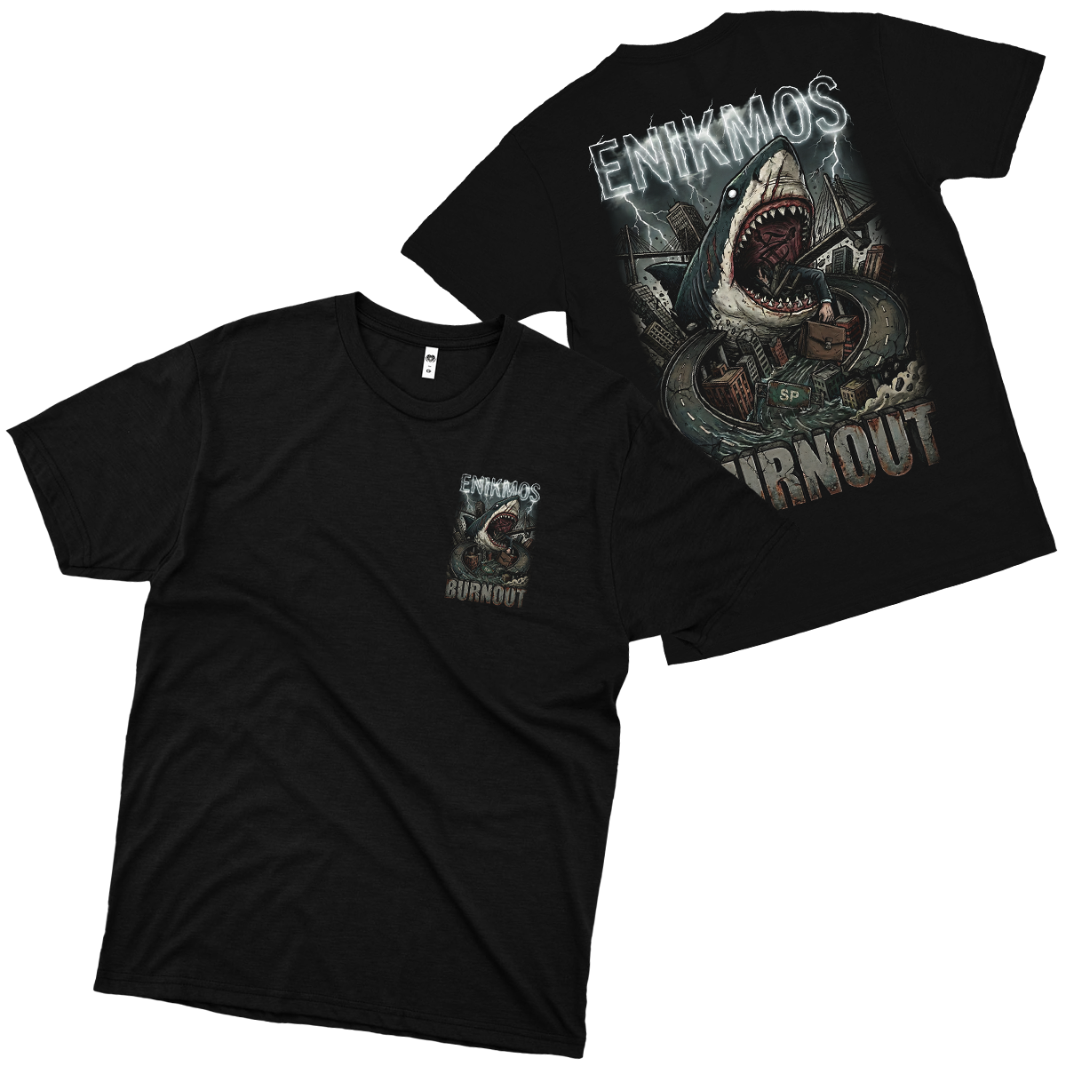 Enikmos (Camiseta Preta)  - Burnout