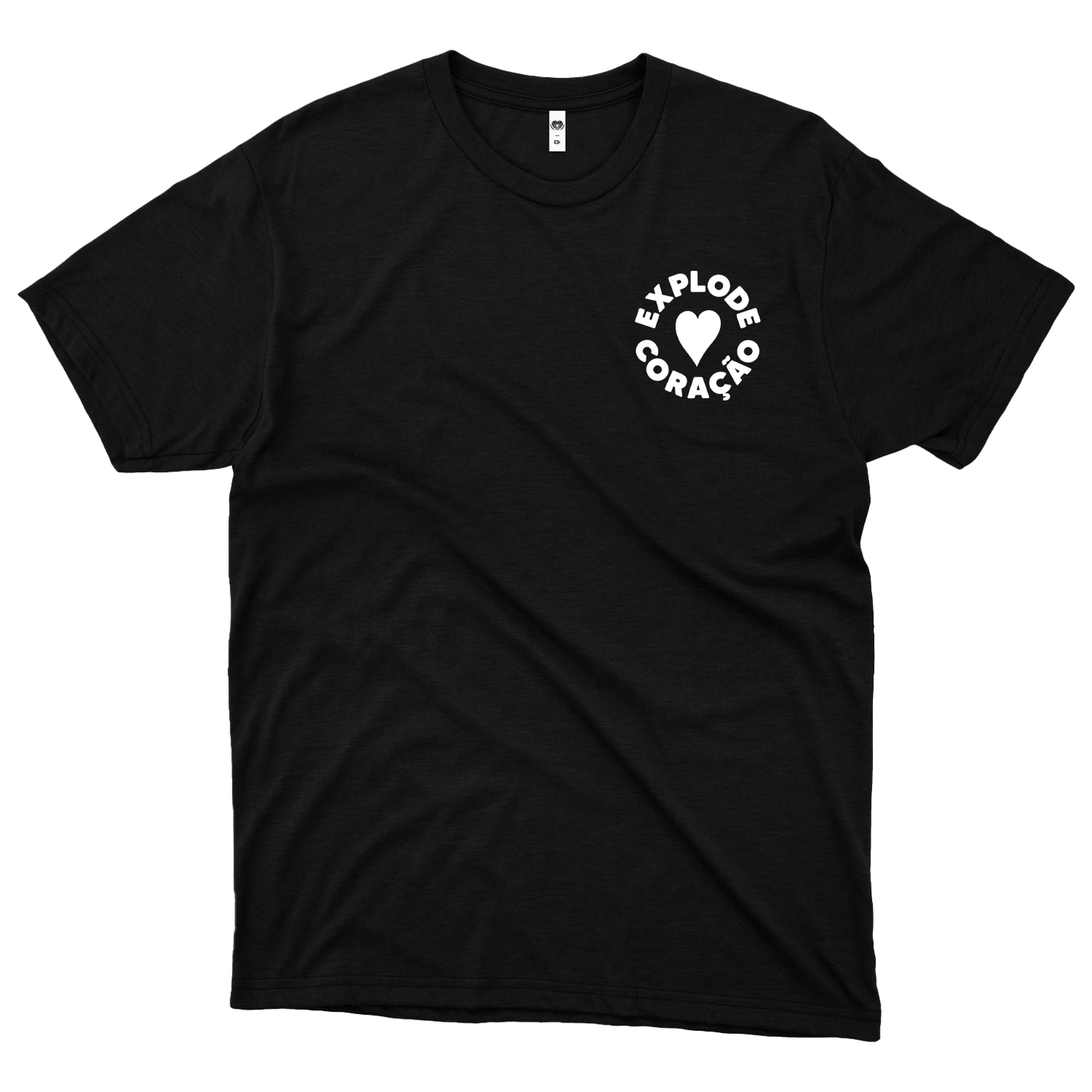 Bloco Explode Coração (Camiseta Preta) - Coração