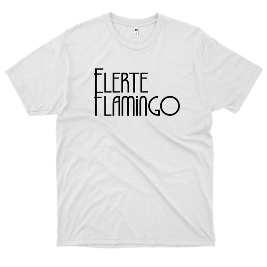 Flerte Flamingo (Camiseta Branca) - Logo II