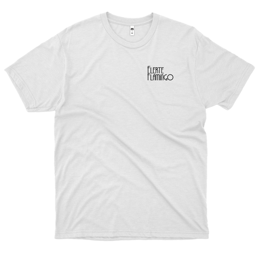 Flerte Flamingo (Camiseta Branca) - Logo