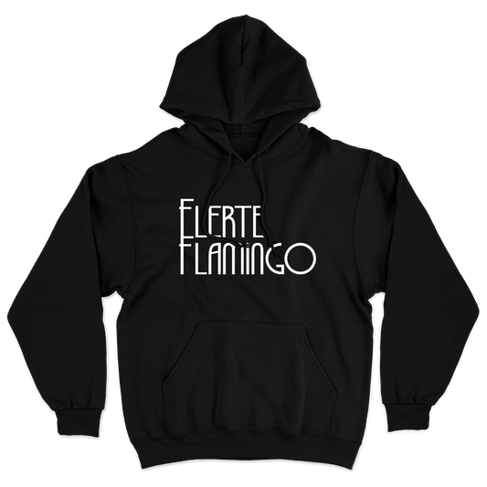 Flerte Flamingo (Moletom Canguru Preto) - I