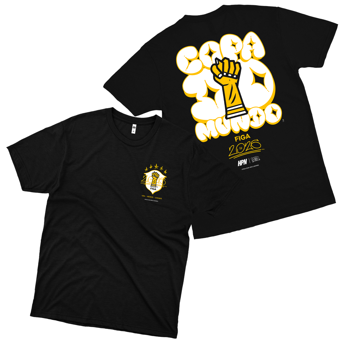 HPN (Camiseta Preta)  - Copa da Figa + Poster da Copa