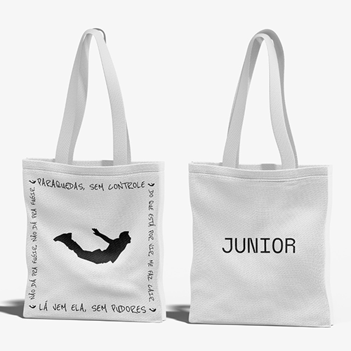 Junior (Tote Bag Branca) - Paraquedas