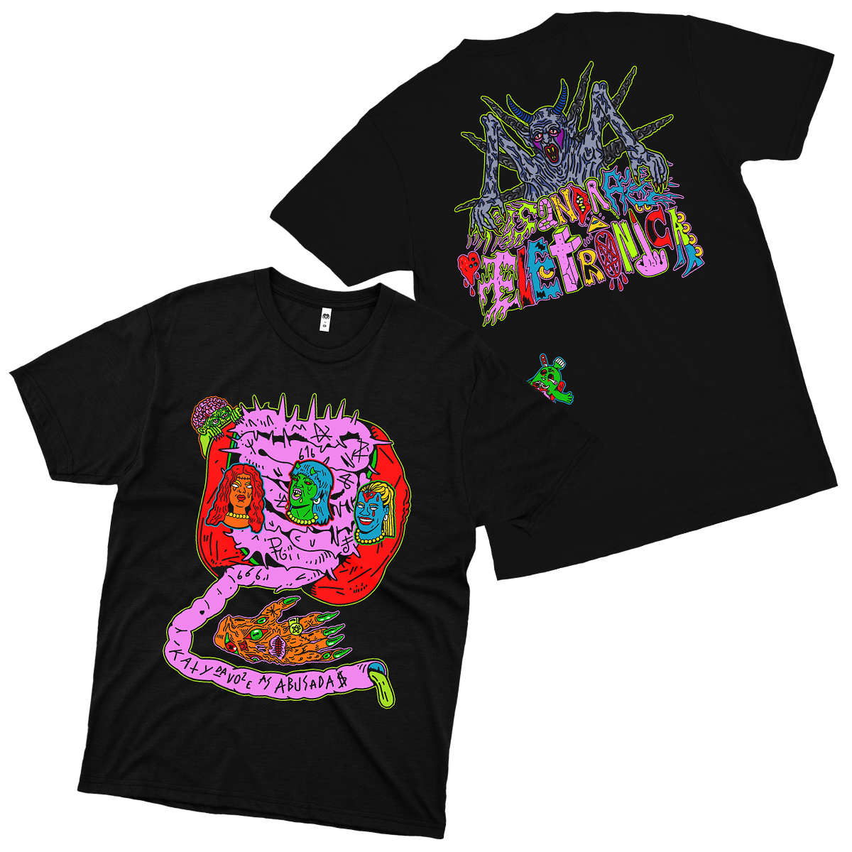 Katy da Voz e as Abusadas  (Camiseta Preta) - Sandra Eletrônica