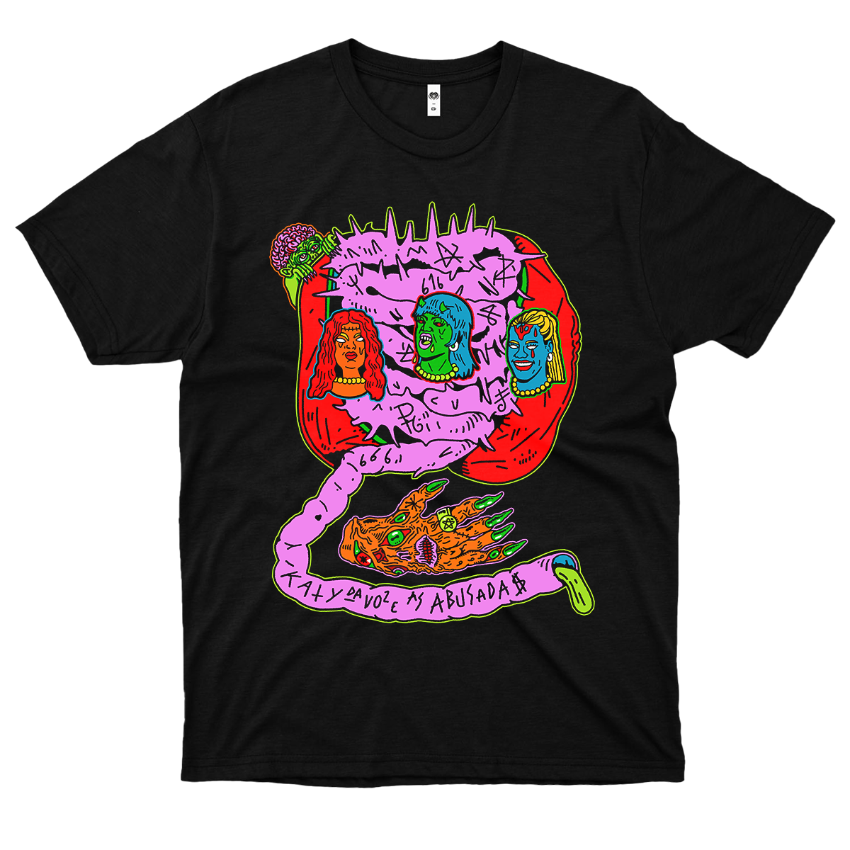 Katy da Voz e as Abusadas  (Camiseta Preta) - Sandra Eletrônica