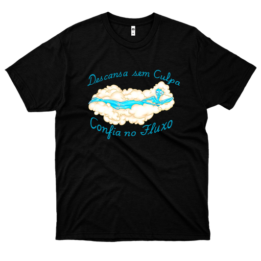 Lua Maria  (Camiseta Preta) - Descansa Sem Culpa