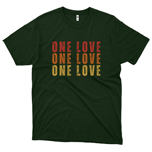 Heart (Camiseta Verde Floresta) - One Love