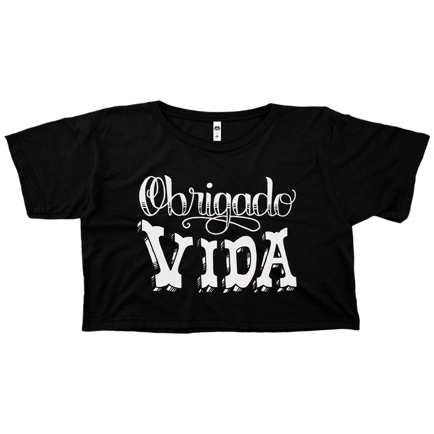 Maguerbes (Cropped Preto) - Obrigado Vida