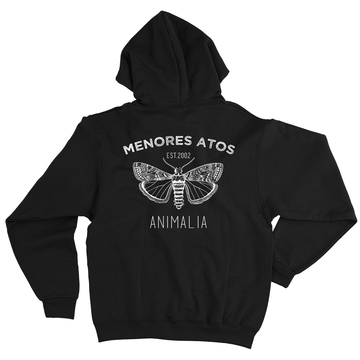 Menores Atos (Moletom Canguru Preto) - Mariposa