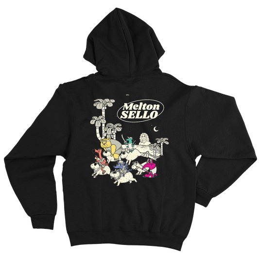 Melton Sello  (Moletom Canguru Preto)  -Opa