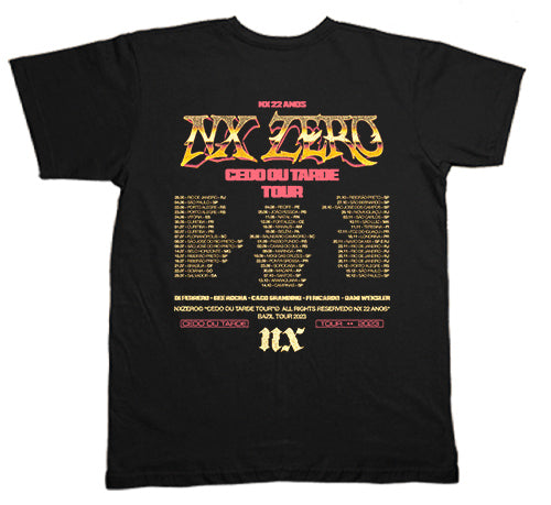 NX Zero (Camiseta) - Vintage (Cedo Ou Tarde Tour)