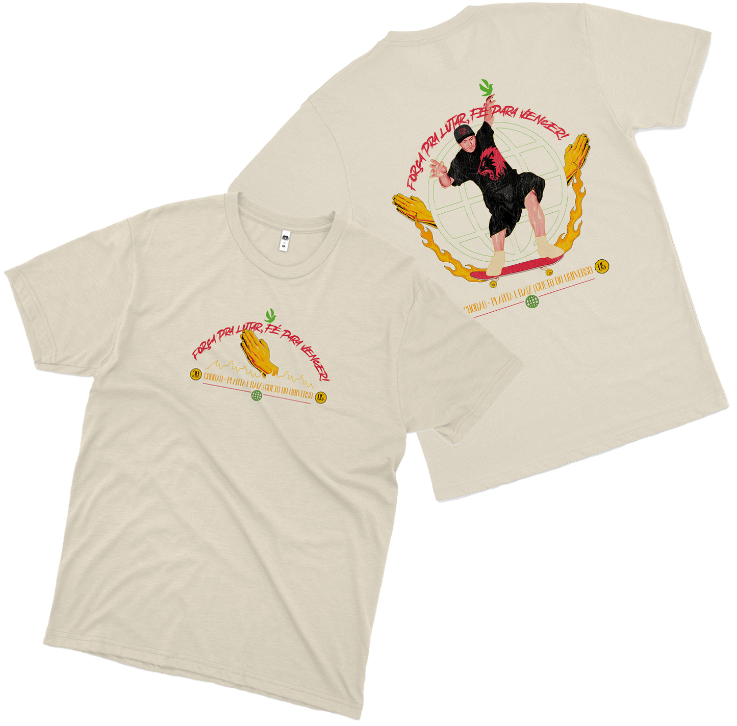 Planta e Raiz (Camiseta Off White) - Força Pra Lutar